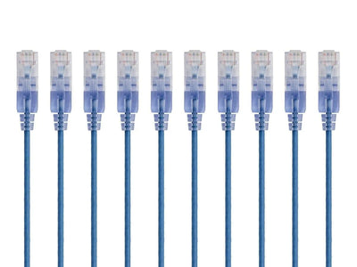 Monoprice 115162 SlimRun Cat6A Ethernet Patch Cable 7ft (10-Pack)