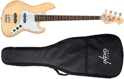 Monoprice Jamm Flamed Maple Electric Bass Guitar