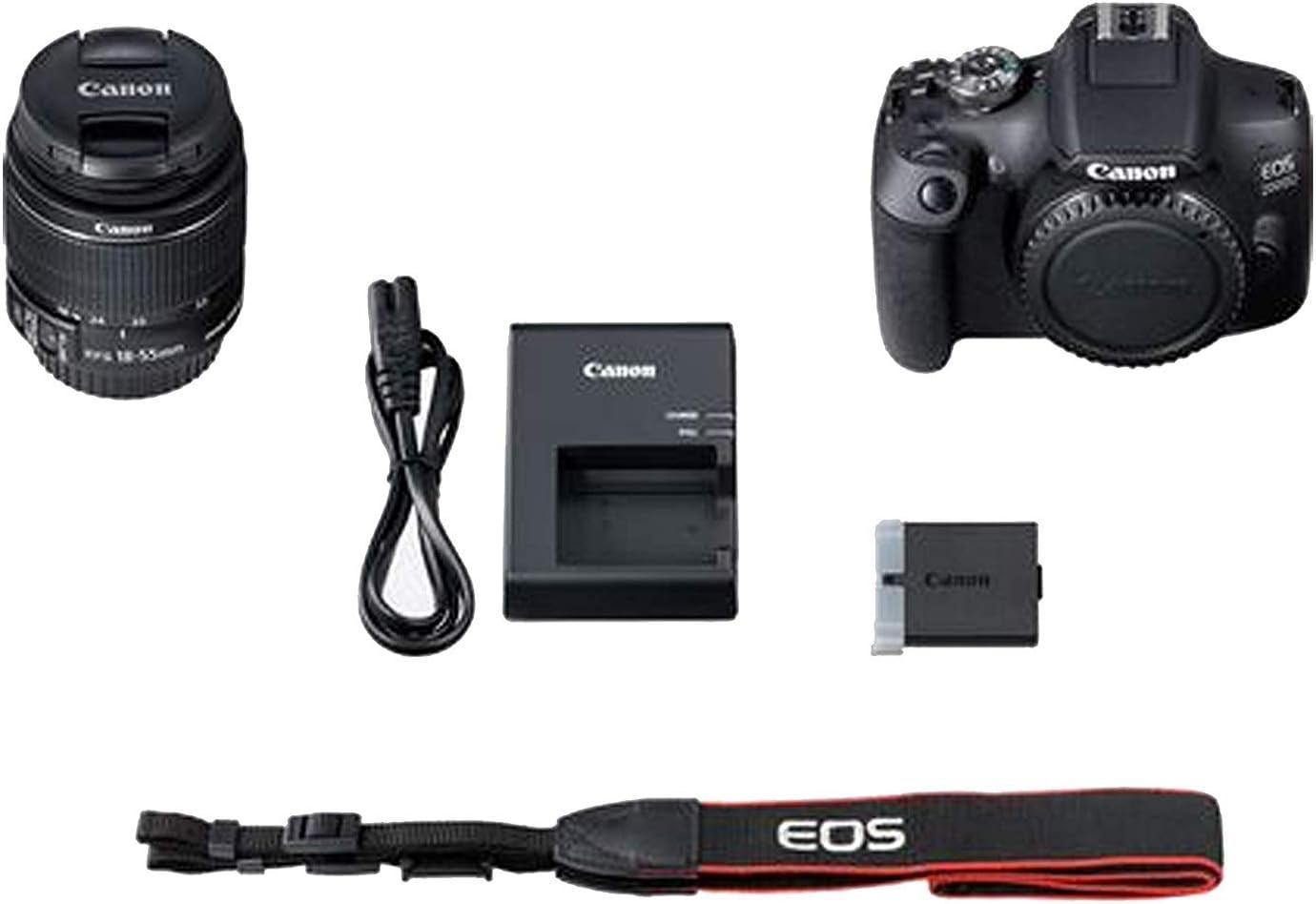 Canon EOS 2000D DSLR Camera with 18-55mm Lens Bundle (Renewed)