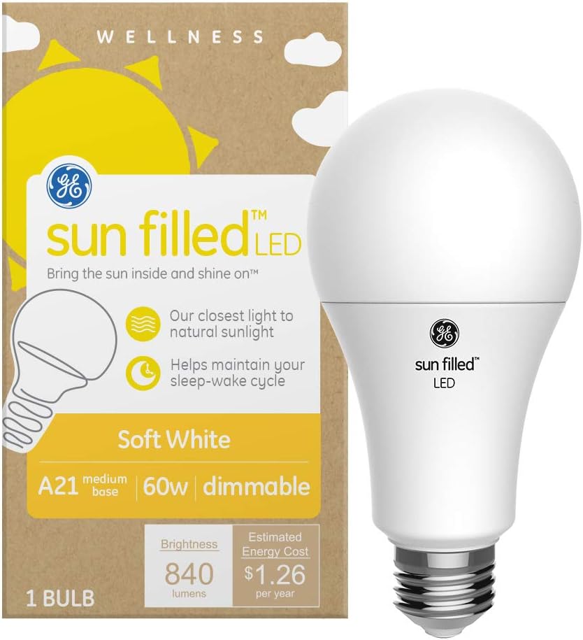 GE 93129184 Sun Filled 60W LED Bulb - Soft White