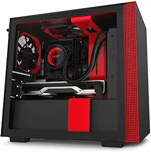 NZXT CA-H210i-BR H210i Mini-ITX Gaming Case Black/Red — main product image
