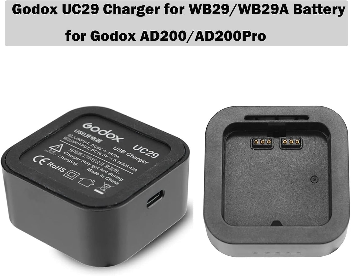 Godox WB29 Battery & UC29 Charger - AD200 Pro/AD300 Pro Flash