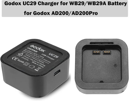 Godox WB29 Battery & UC29 Charger - AD200 Pro/AD300 Pro Flash