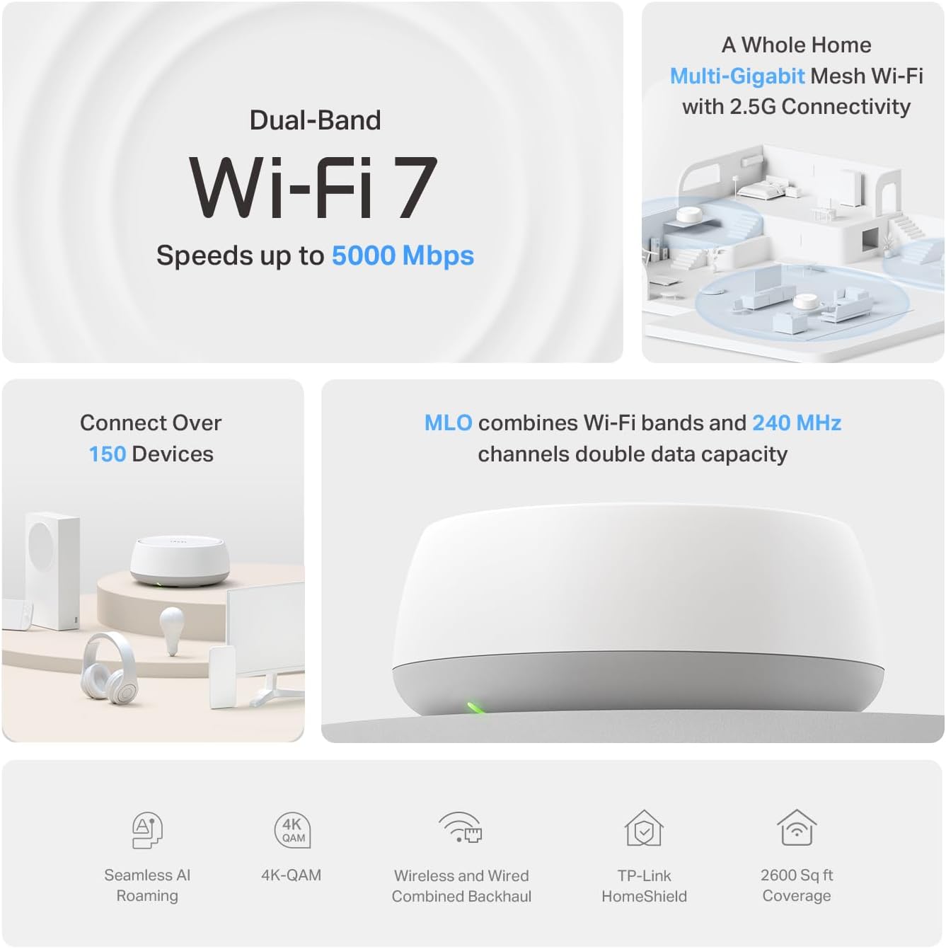 TP-Link Deco BE25(1-Pack) WiFi 7 Mesh Router