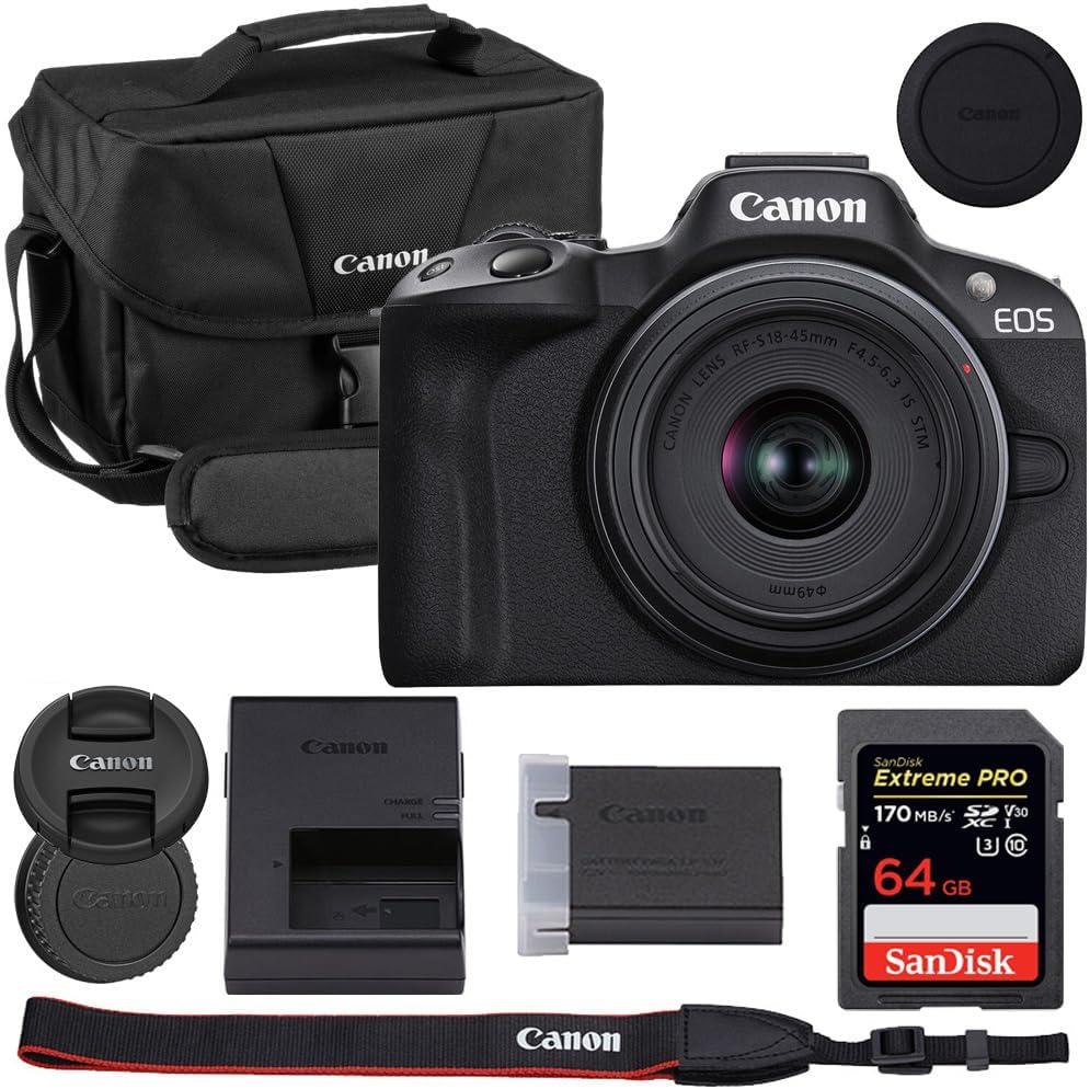 Canon CC-R501845-1292025 EOS R50 Mirrorless Camera 18-45mm Lens Kit