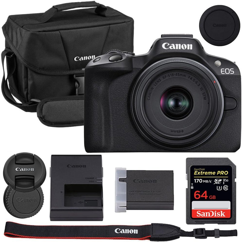 Canon CC-R501845-1292025 EOS R50 Mirrorless Camera 18-45mm Lens Kit — main product image