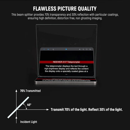 Neewer 33000066 14 inch DIY Teleprompter Glass