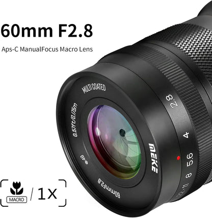 Meike 60mm f2.8 APS-C Macro Lens for Canon EF-M