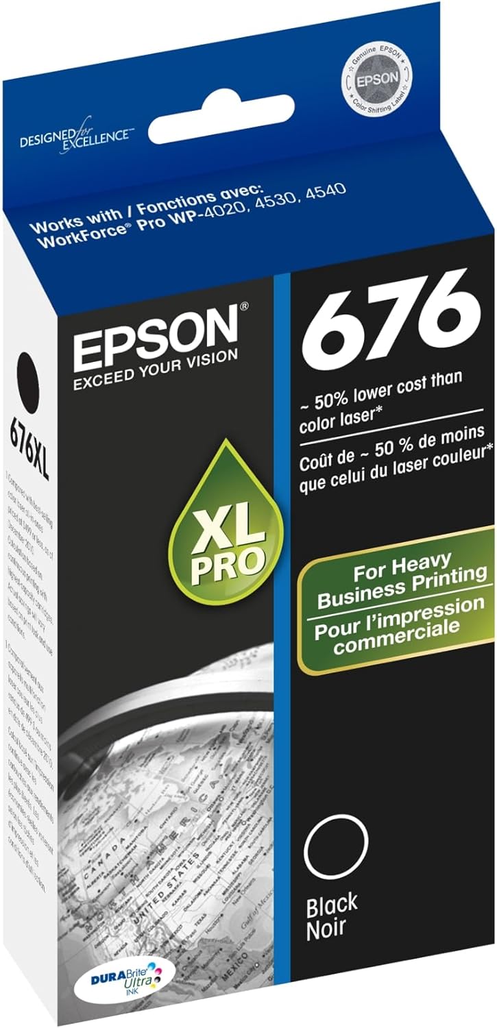 Epson T676XL120-S Black Ink Cartridge High Capacity — main product image
