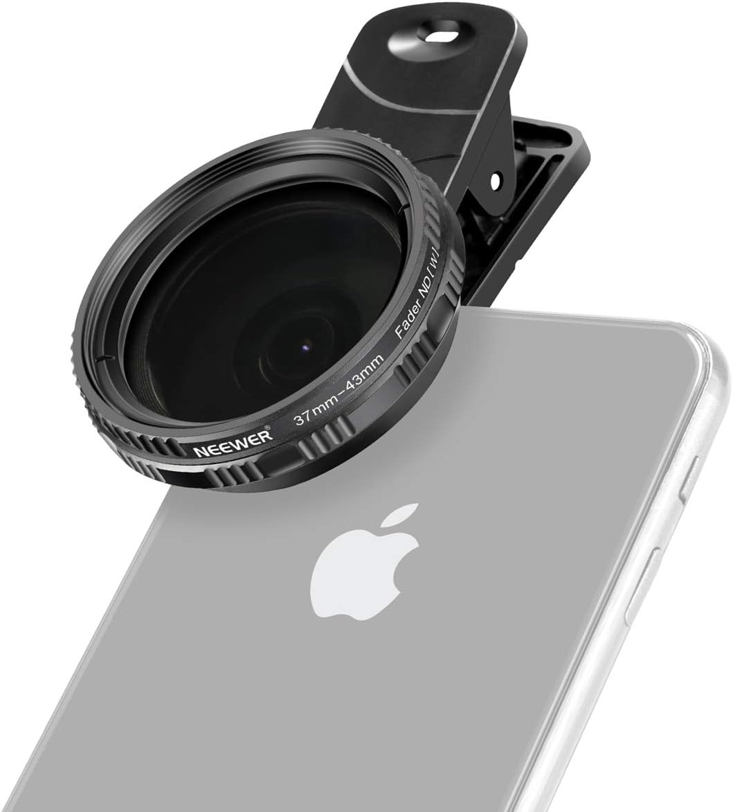 Neewer 10100467 37mm Clip-On ND2-ND400 Phone Lens Filter