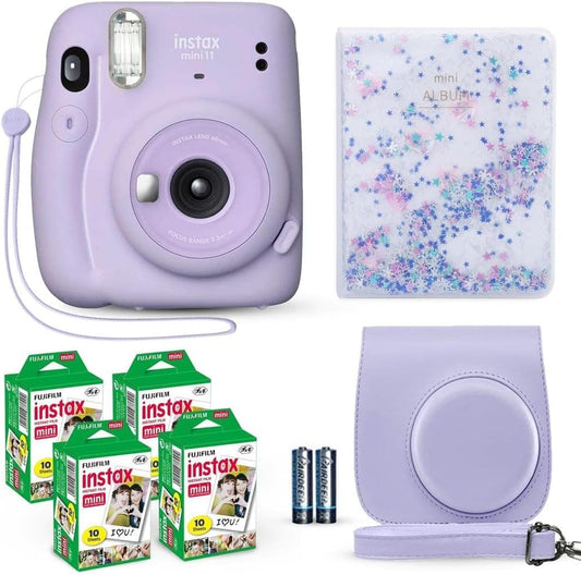 Fujifilm 9878 Instax Mini 11 Lilac Camera Bundle