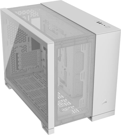 Corsair CC-9011264-WW 2500D Airflow mATX PC Case - Dual Chamber White