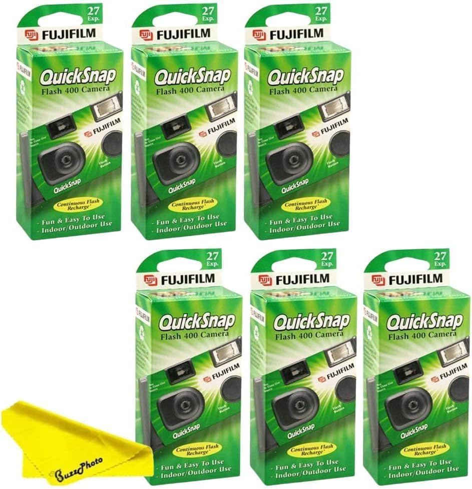 Fujifilm QuickSnap Flash 400 35mm Disposable Camera 6-Pack