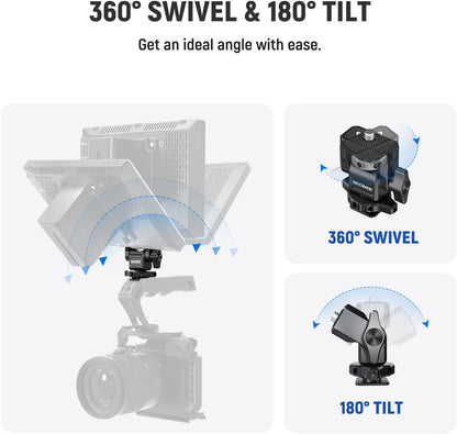 Neewer MA006 Camera Monitor Mount Cold Shoe Swivel Tilt