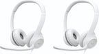 Logitech H390 USB Computer Headset 2-Pack White