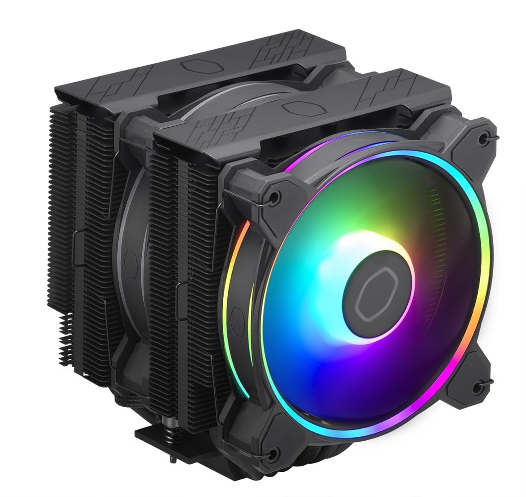 Cooler Master RR-D6BB-20PA-R1 Hyper 622 Halo Black CPU Air Cooler - Dual Tower ARGB