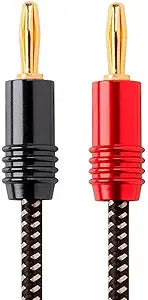 Monoprice 134304 14AWG Speaker Wire Banana Plug 3ft Pair