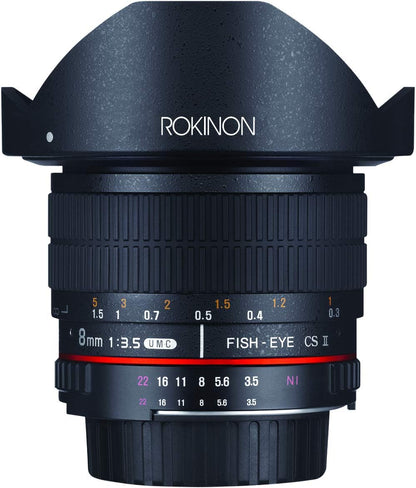 Rokinon HD8M-N 8mm f/3.5 HD Fisheye Lens