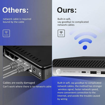 HP EliteDesk 800 G4 Mini PC: i5, 16GB RAM, 512GB SSD, Win 11 Pro (Renewed)