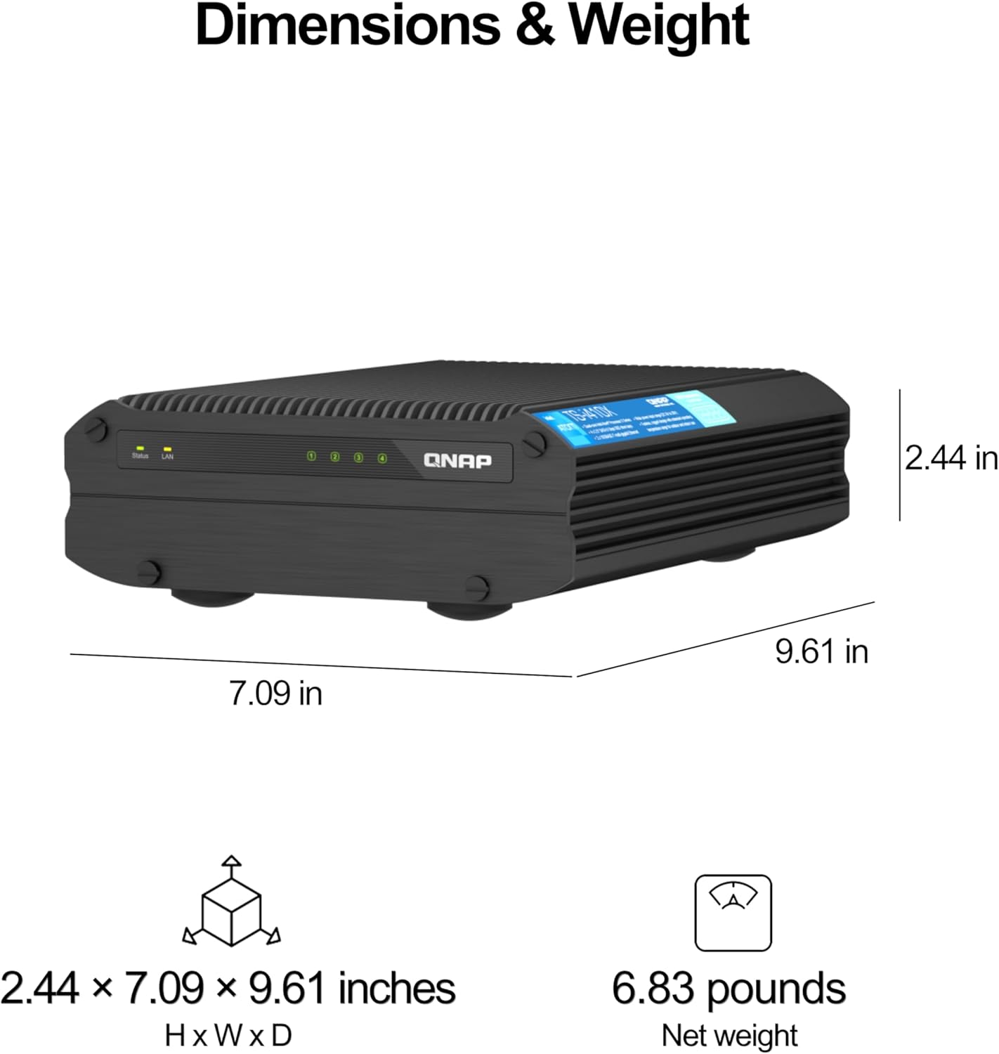 QNAP TS-i410X-8G-US 4-Bay Industrial Fanless 10GbE NAS