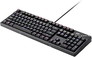 Monoprice 113858 Multicolor Backlit Blue Switch Mechanical Keyboard
