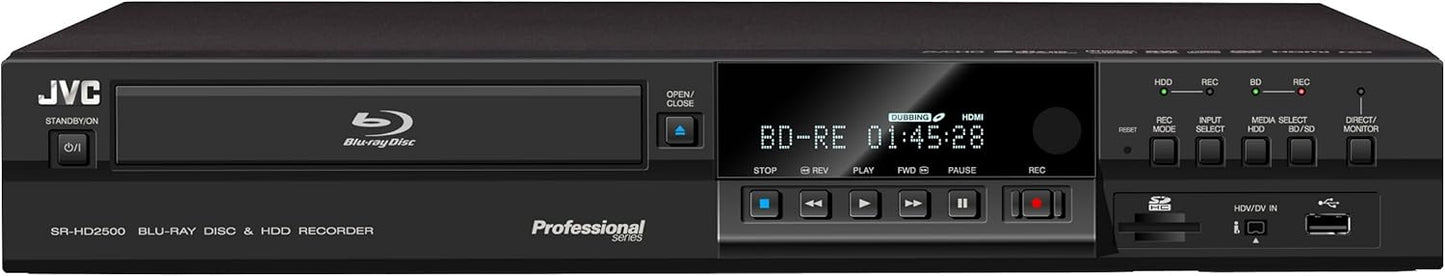 JVC SR-HD2500US Blu-ray Disc & HDD Recorder HDSDI