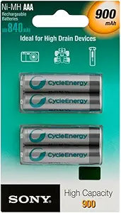 Sony NHAAAB4EC 4pk Ni-Mh AAA 900 mAh Batteries