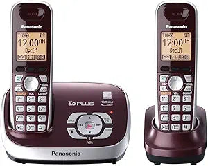Panasonic KX-TG6572R Cordless Phone - Wine Red, 2 Handsets — main product image