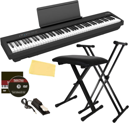 Roland AUS-FP-30X Black 88-Key Digital Piano Bundle