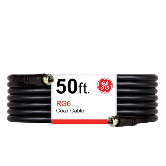 GE 33600 50ft RG6 Coax Cable F-Type