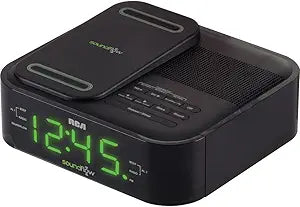 RCA RC250BK Clock Radio Soundflow Wireless Charging — main product image