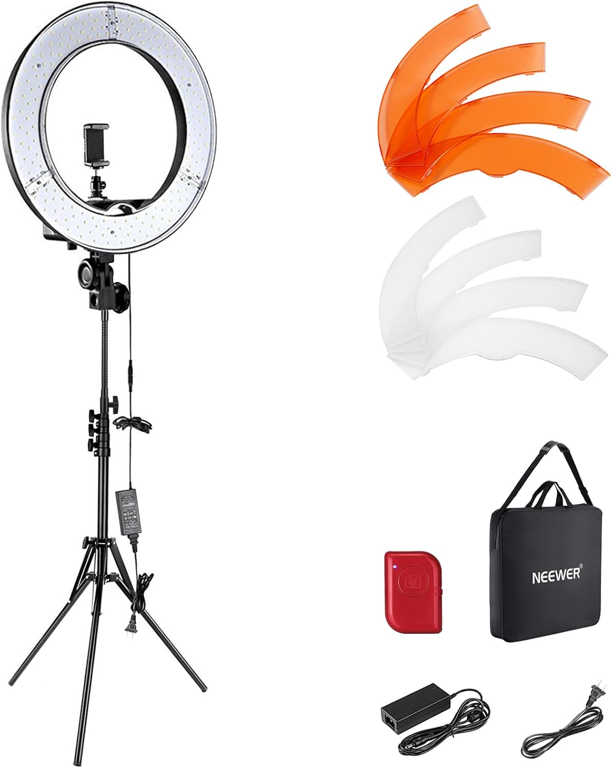 Neewer RL-18 18" LED Ring Light Kit with Stand & Filters