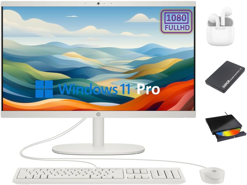 HP 2024 Flagship 21.5" FHD Intel Celeron All-in-One