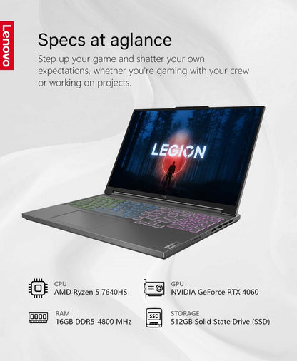 Lenovo Legion Slim 5 Ryzen 5 RTX 4060 Gaming Laptop