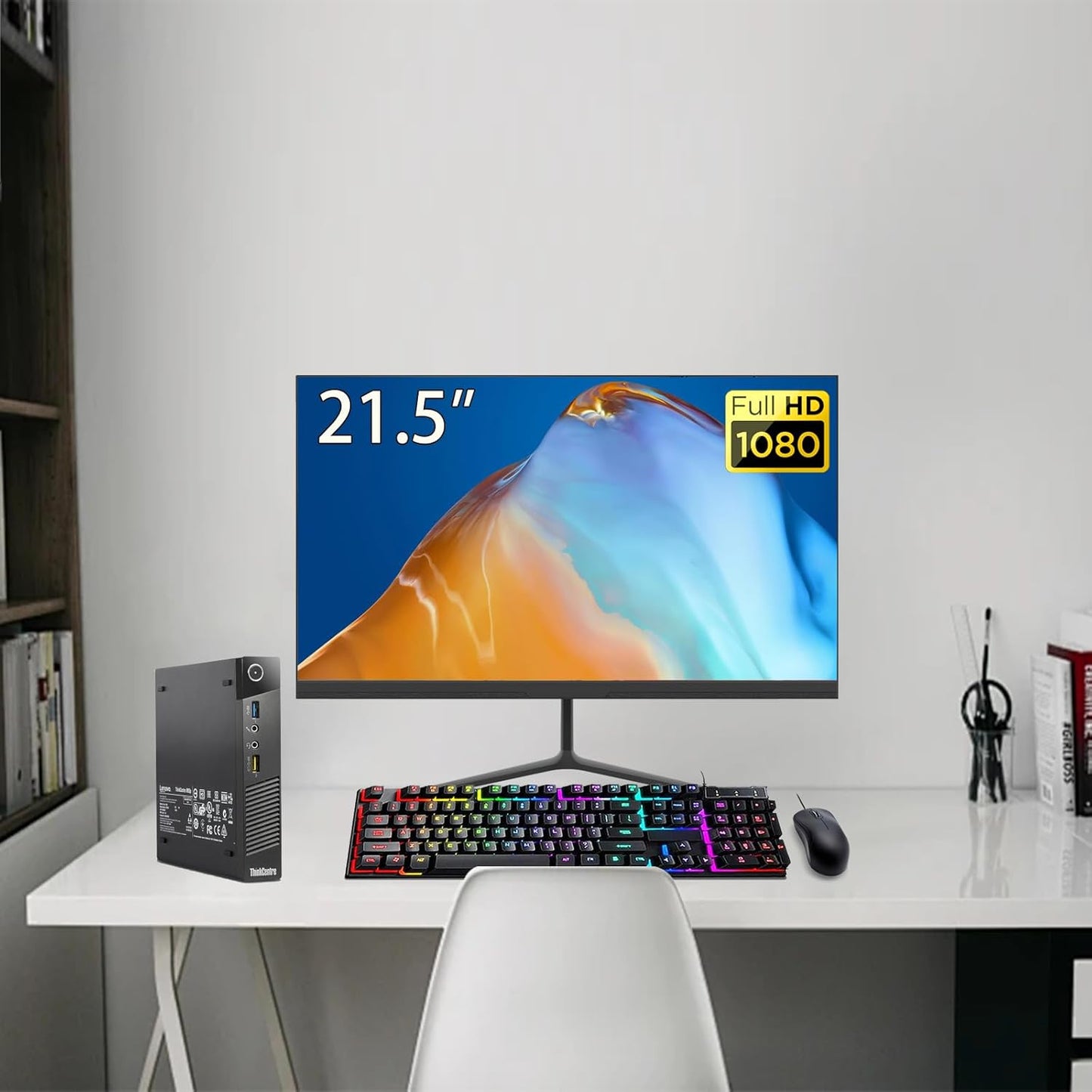 Lenovo M93P Tiny PC & 21.5" Monitor - Renewed