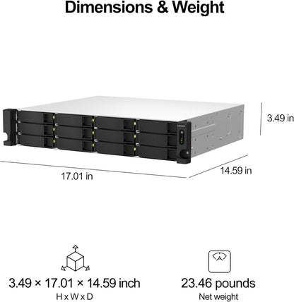 QNAP TS-1264U-RP-8G-US 12-Bay Rackmount NAS