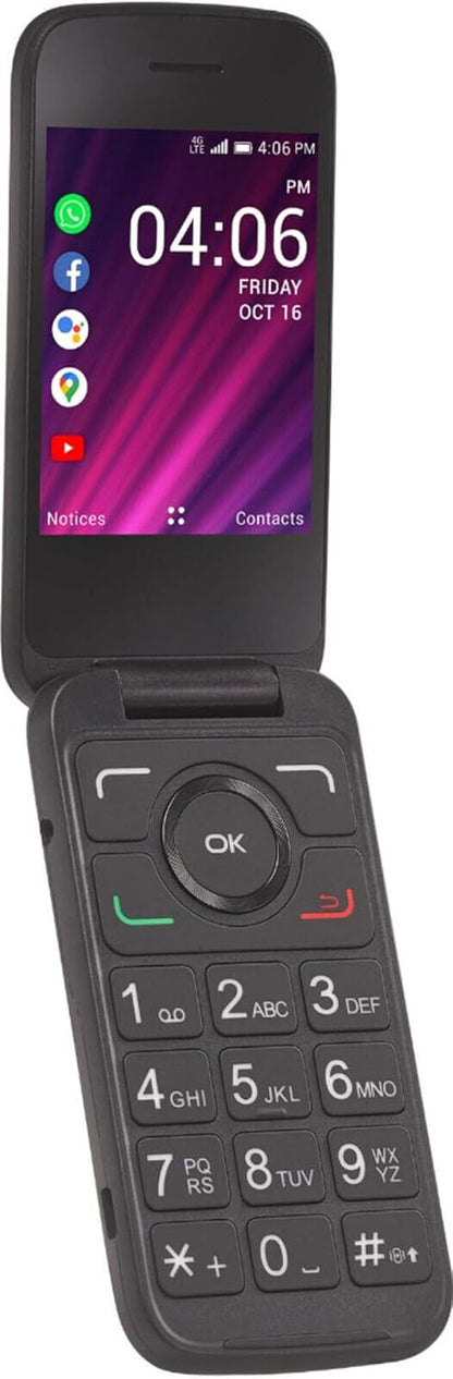TCL 4058g Go Flip 2 - Unlocked 4G LTE Smart Flip Phone