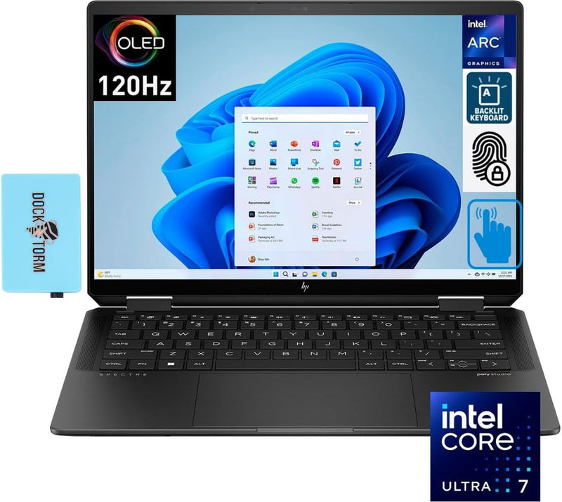 HP Spectre x360 OLED 120Hz 2-in-1 Touch Laptop Bundle — main product image
