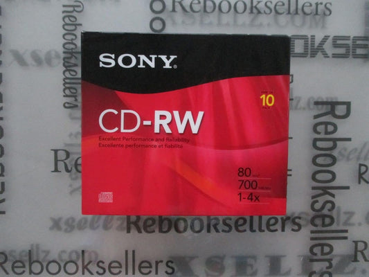 Sony SON22159 CD-RW 700MB 4x Rewritable Discs (10-Pack)