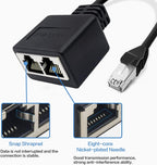 SanDisk Ethernet Splitter RJ45 Male to 2 Female Adapter