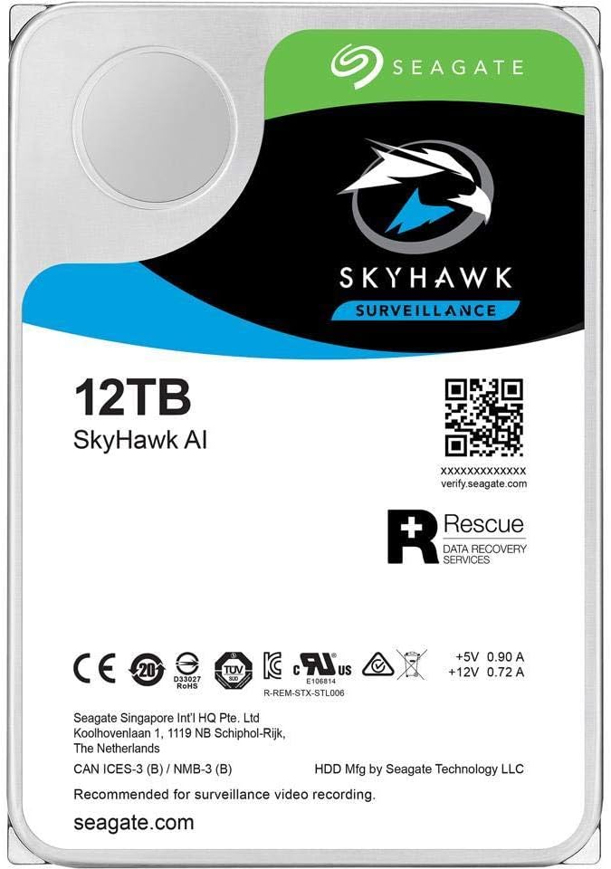 Seagate ST12000VEZ01/001 Skyhawk AI 12TB Surveillance HDD — main product image