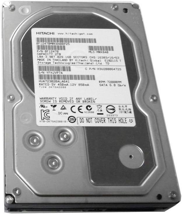 Hitachi HUA723020ALA641-CR 2TB Ultrastar Enterprise Hard Drive (Renewed)