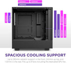 NZXT H5 Flow Compact ATX Case - High Airflow, Black