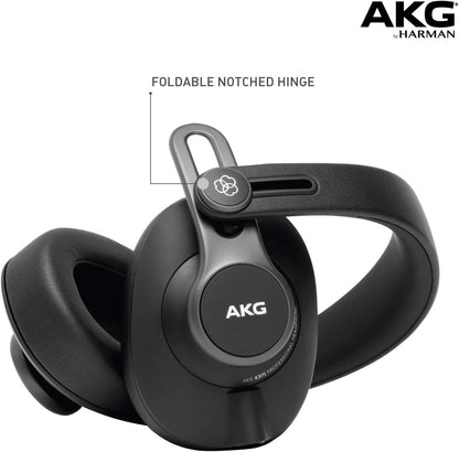 AKG K371 Pro Audio Over-Ear Studio Headphones (Renewed)