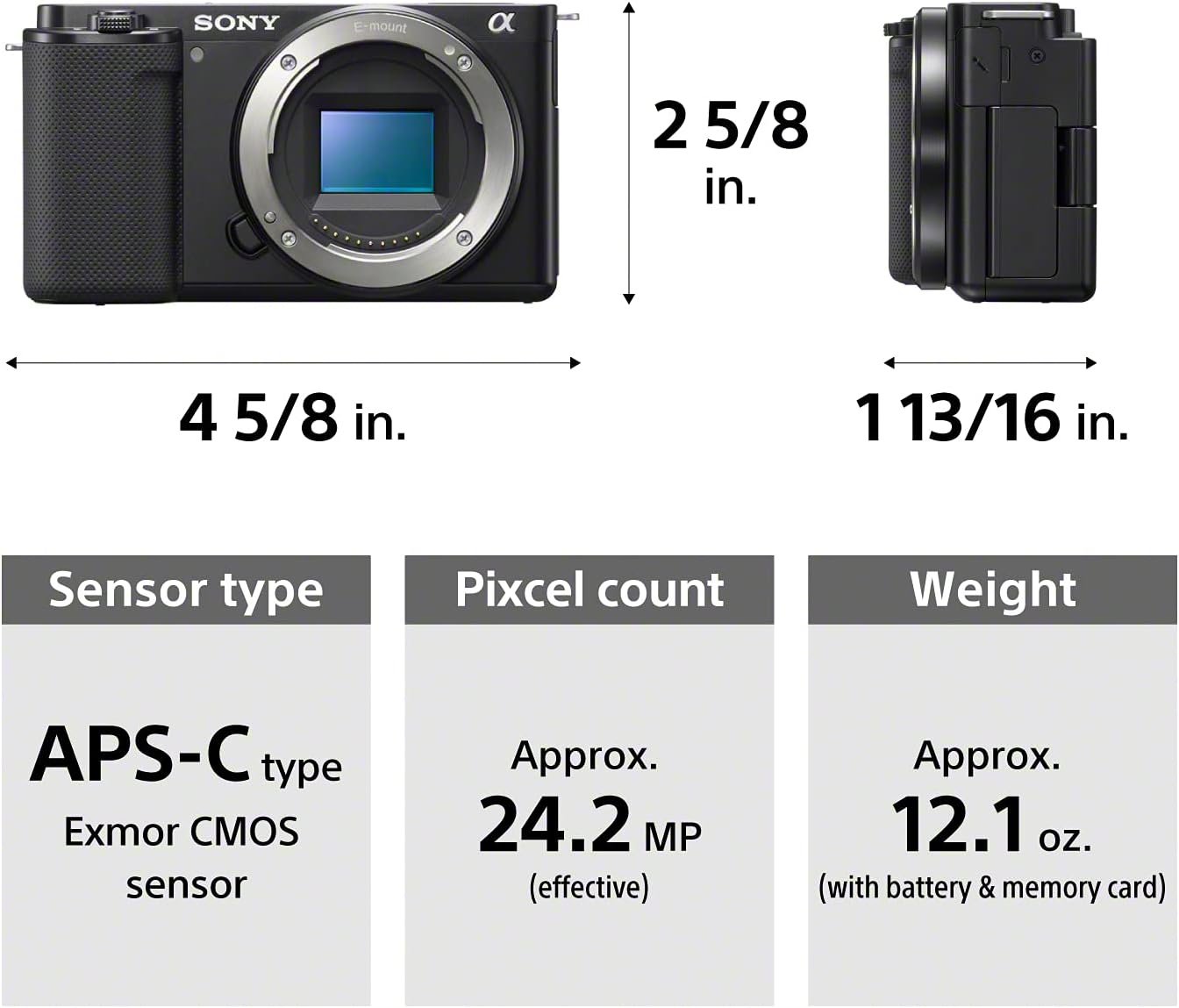 Sony ILCZV-E10L/B Alpha ZV-E10 Mirrorless Vlog Camera
