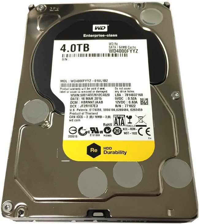 Western Digital WD4000FYYZ 4TB Enterprise SATA HDD
