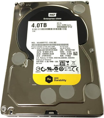 Western Digital WD4000FYYZ 4TB Enterprise SATA HDD