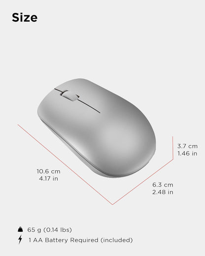 Lenovo 530MOUSE Full Size Wireless Mouse - Platinum Grey