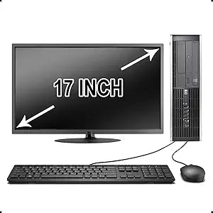 HP Elite Desktop PC i5 8GB 500GB HDD 17" LCD Monitor Renewed