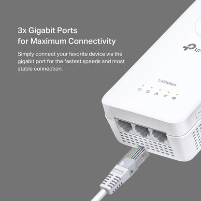 TP-Link TL-WPA8631P KIT AV1300 Powerline WiFi Extender